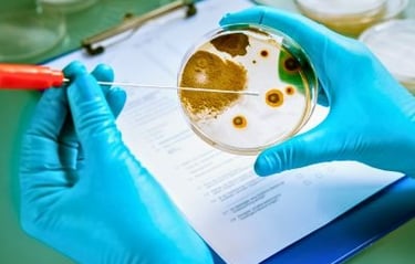 Mold sample in lab