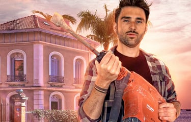 Marvin Atmoss tenant un objet de chantier dans les mains