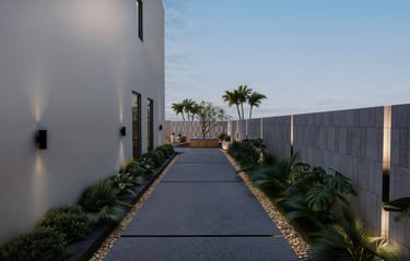 Bespoke outdoor garden layout Yas Island