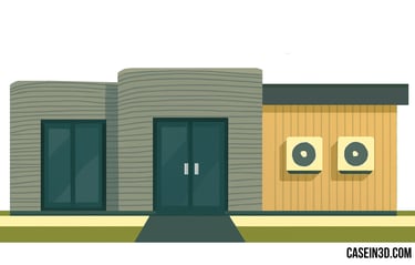  Illustrazione della prima scuola europea stampata in 3D a Leopoli, simbolo della ricostruzione