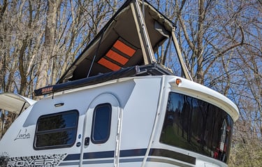 Easy to tow overland trailer for rent. RV rentals in Ohio.