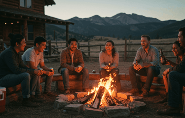 Family enjoying a Colorado Dude Ranch Vacation with mountain scenery, highlighting for families