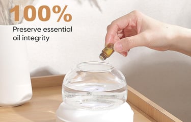 a person holding a coin in front of a glass jar