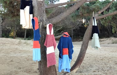 Poncho de surf ïaouss en serviette éponge dépliable en en serviette