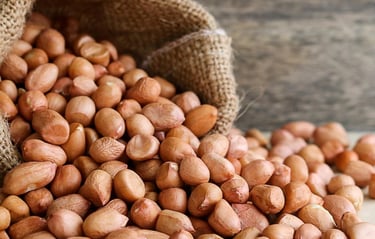 a bag of peanuts on a table