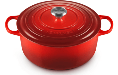 la cruset red cast iorn dutch oven