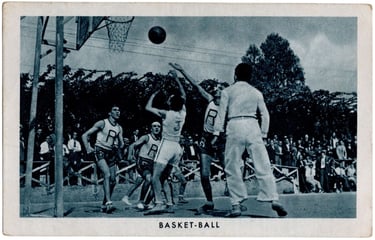 1930s Huecograbado Mumbru Todos Los Deportes Serie 1 No 7 Basketball Card Rare Spain