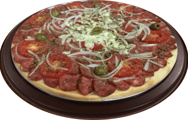 Racing Pizzaria -  Pizza Calabresa