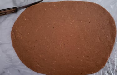 Peanut butter flatbread round