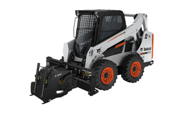 Mini Carregadeira BobCat com implemento fresa de asfalto