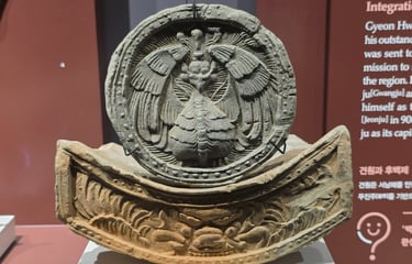 Goblin and phoenix design roof end tiles