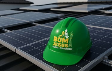a green helmet on a solar powered system