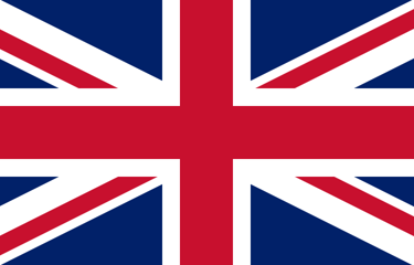 The national flag of the United Kingdom, also known as the Union Jack, featuring red, white, and blue colors.