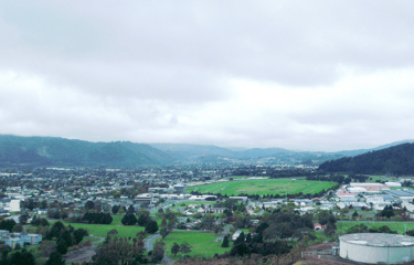 Upper Hutt, view towards city centre.