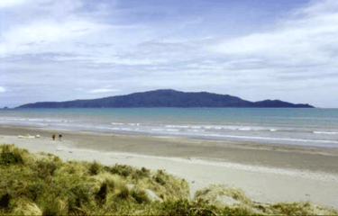 image of Looking across Waikanae Beach to Kapiti Island