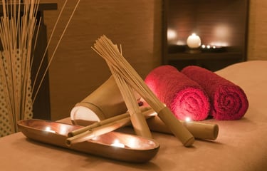 Détente, massages, soins du corps et du visage.