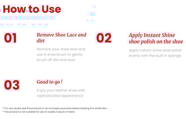 Yuppies Instant Shine sponge packaging – floral-scented leather shoe care