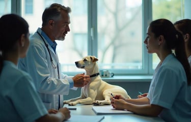 Docente guía protocolos en curso de cirugía veterinaria y anestesia clínica.