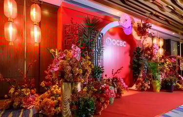 event management company KL creative concept of instant photo booth with decoration at venue foyer