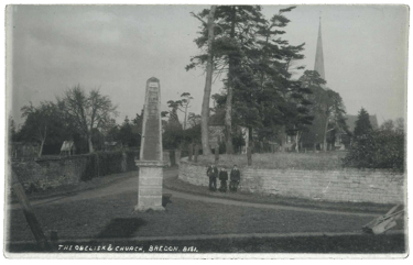 The Obelisk & St Giles Church spire, Bredon Village