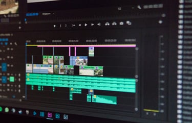 Image d'écran en cours de montage de video d'entreprise