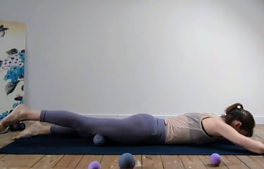 Yoga balles auto-massage quadriceps