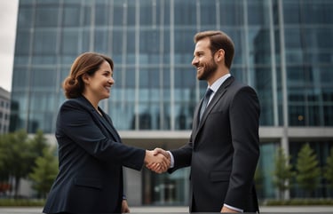 business people doing business