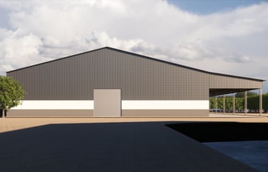 Galpão para armazenagem geral e almoxarifado da fazenda