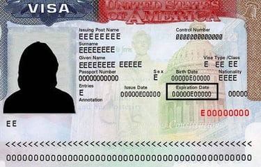 imagem mostrando onde fica a data de vencimento do visto americano