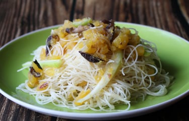 Stir-Fried Acorn Squash and Rice Noodles