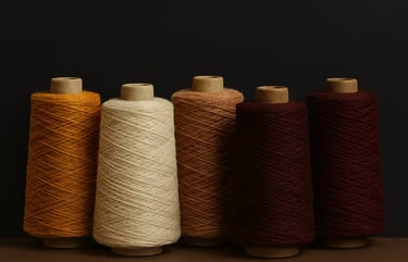 Wool yarn in multiple colours for our handmade rugs - Vezari Living