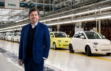 Olivier François em fábrica da Fiat durante apresentação de planos para novos modelos