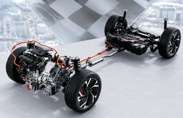Sistema híbrido do Ford Mondeo Sport com motor turbo e conjunto elétrico