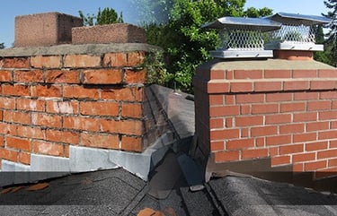 Full chimney rebuild with new flashing