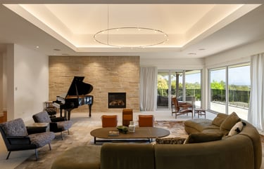 salon, cosy, luxe, piano, premium