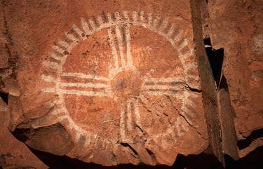 Sedona - Palatki Heritage Site has petroglyph art & pictograph symbols