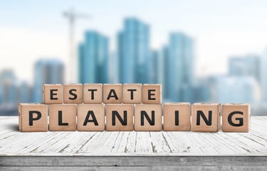 Blocks spelling "Estate Planning"