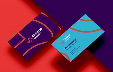 a business card with a business card holder