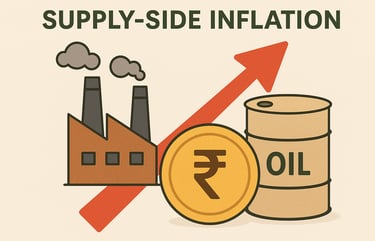 a picture of a barrel of oil and supply factory supply side inflation