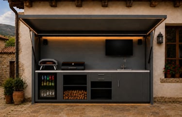 Barbacoa modular cocina exterior
