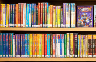 bande dessinée à la bibliotheque d'école