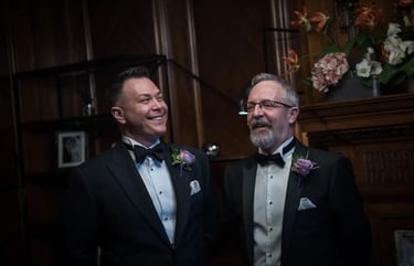 newly-weds in the paddington room of old marylebone town hall