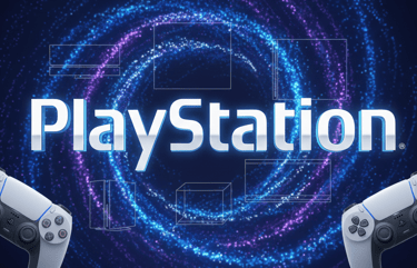 PlaStation com dois contrles de PS5