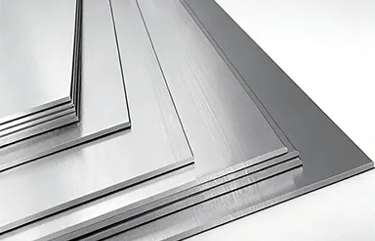 Stack of titanium plates and sheets in various thicknesses and specifications
