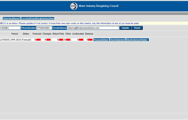 MIBCO Online Returns System