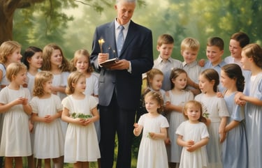 A professional event setting with participants engaged in conversation and networking.