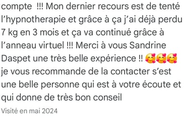 « Témoignage minceur M.F. »