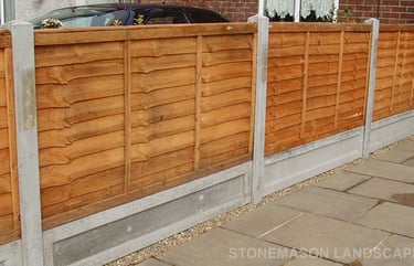 Standard lap panel fence with concrete posts & gravel boards Romford - Hornchurch - Brentwood