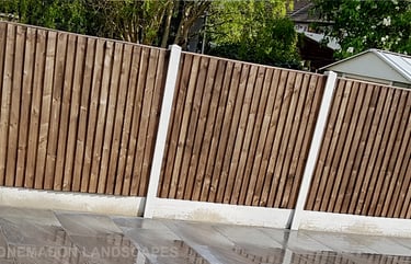 Premium closeboard fence panels with concrete gravel boards & posts Romford - Hornchurch - Brentwood
