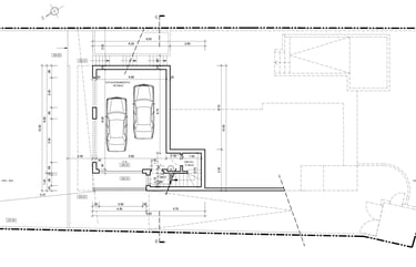Moradia em Sintra. Projeto de Arquitetura. Planta da Cave.